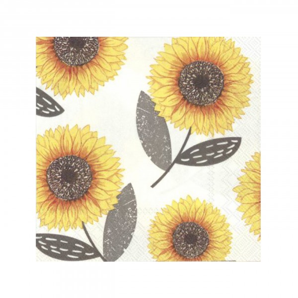 Serviette Urban Sunflower grey