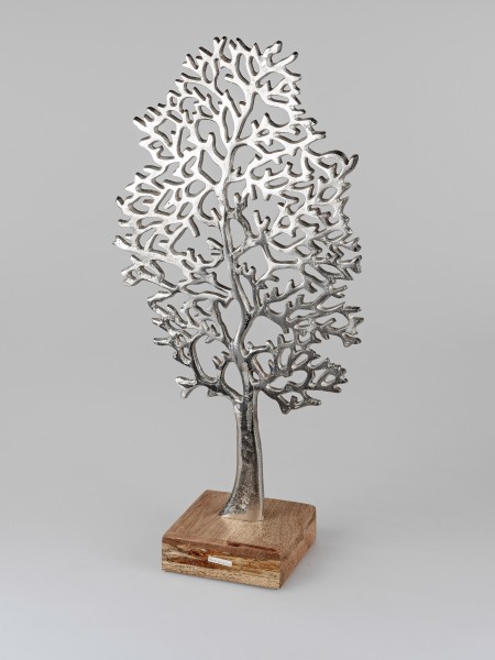 Formano - Lebensbaum - Alu Mango-Holz - auf Holzsockel, 62cm
