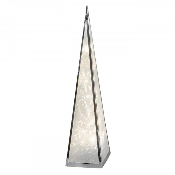 Formano Deko-Pyramide aus Metall, 60 cm, mit 12 LEDs, 1 Stück, mit Drehmotor